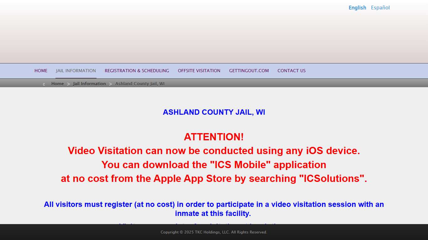 Ashland County Jail, WI - The Visitor by ICSolutions